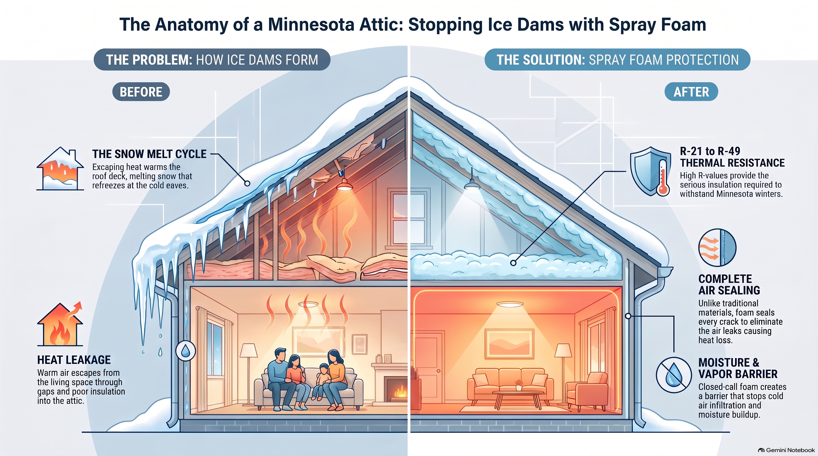 Stopping Ice Dams With Insulation